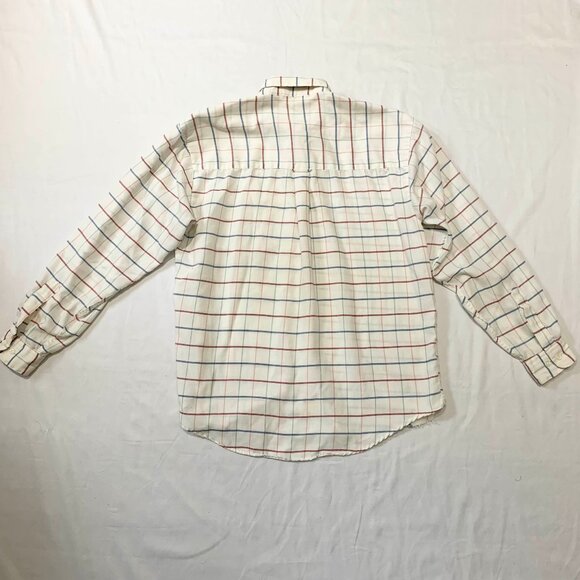 VTG 80s Tabi International White Striped Red Blue Button Down Long Sleeve Shirt - Picture 5 of 5